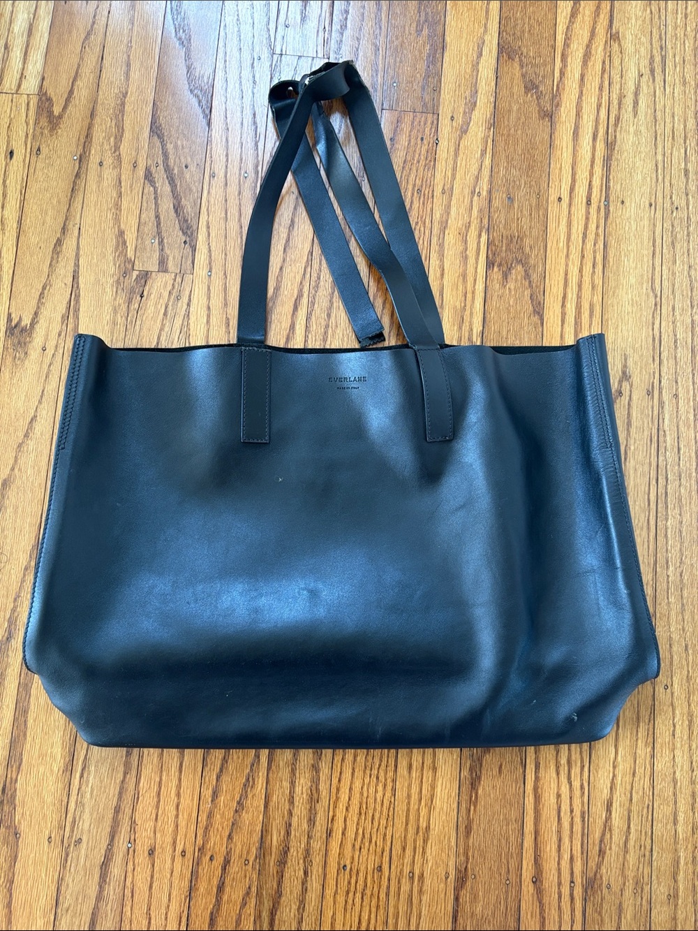 Everlane Black Leather Everday Tote “As Is”